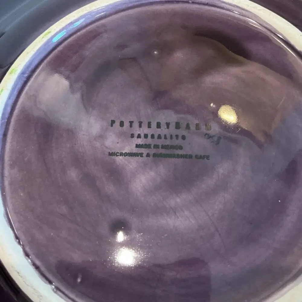 Pottery Barn Sausalito Purple Dinner Plate 13